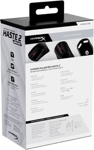 HyperX Pulsefire Haste 2 Lightweight Wireless Optical Gaming Mouse with RGB Lighting - Wireless - Black BUY IN MIDDLE EAST