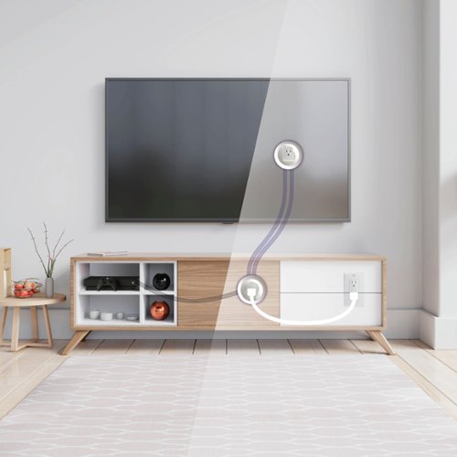 Sanus In-Wall Cable Concealer Power Grommet Kit for Mounted TVs - White WHERE TO BUY