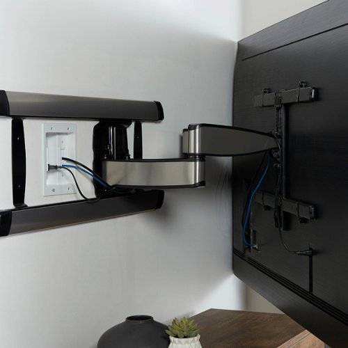 Sanus In-Wall Cable Concealer Recessed Power Kit for Mounted TVs - White GLOBAL SHIPPING