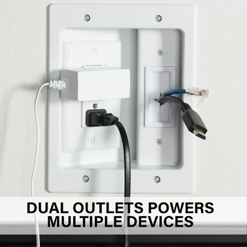 Sanus In-Wall Cable Concealer Recessed Power Kit for Mounted TVs - White HOW TO BUY