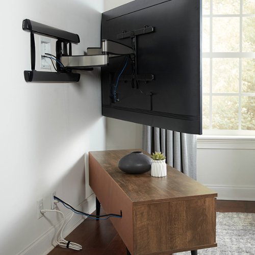 Sanus In-Wall Cable Concealer Recessed Power Kit for Mounted TVs - White WHERE TO BUY