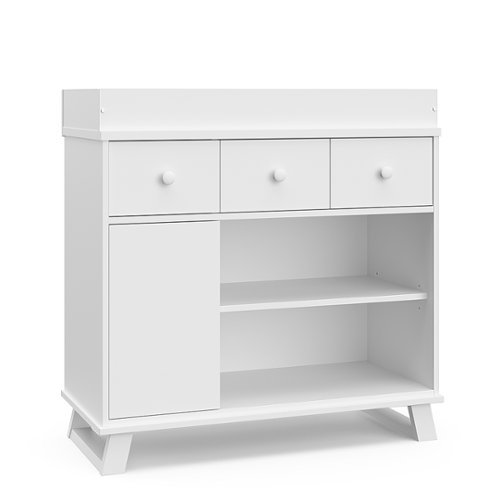 

Storkcraft - Modern Nursery Changing Table Dresser - White