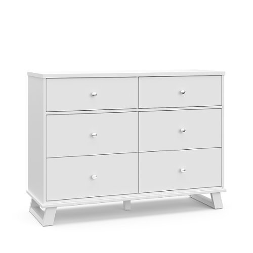 

Storkcraft - Modern 6 Drawer Dresser - White