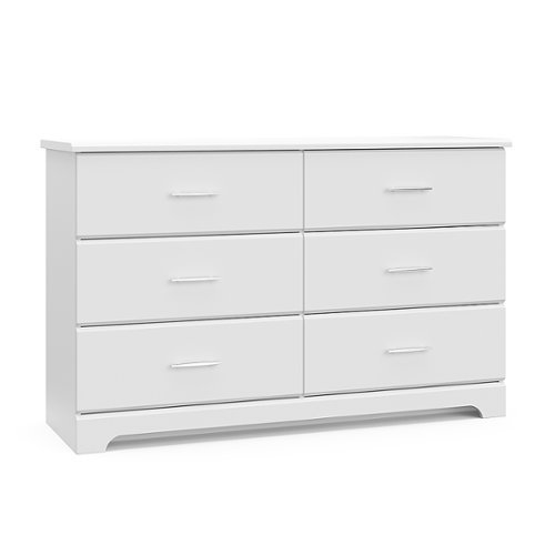 

Storkcraft - Brookside 6-Drawer Double Dresser - White