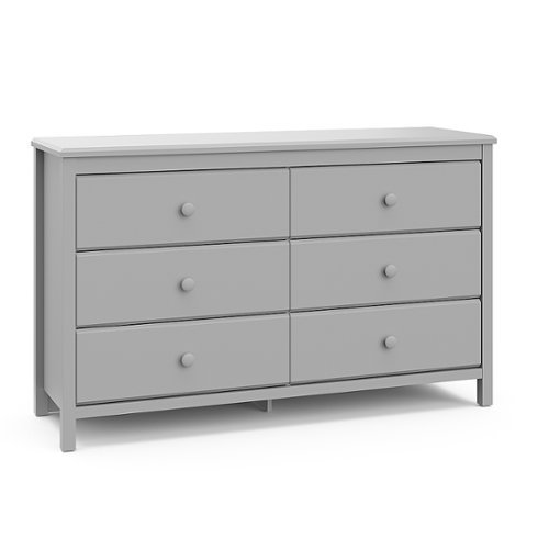 

Storkcraft - Alpine 6-Drawer Double Dresser - Pebble Gray
