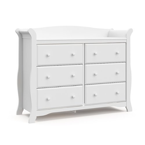 

Storkcraft - Avalon 6-Drawer Double Dresser - White