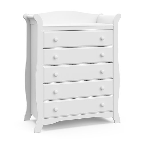 

Storkcraft - Avalon 5-Drawer Dresser - White