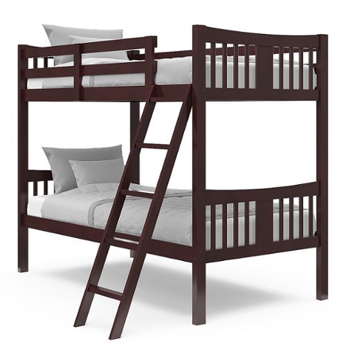 

Storkcraft - Caribou Solid Hardwood Twin Bunk Bed - Espresso