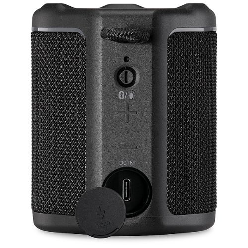 iLive Light Up Wireless Waterproof Fabric Speaker - Black GLOBAL SHIPPING