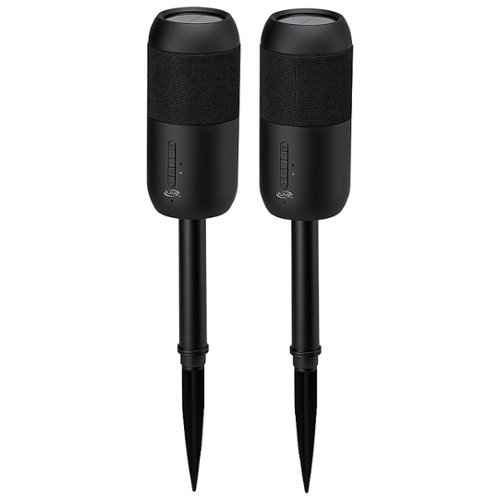 

iLive Portable Wireless Waterproof Speakers with Removable Stakes (Pair) - Black