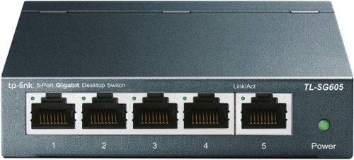 TP Link 5 Port 10/100/1000 Mbps Unmanaged Switch Black TL-SG605