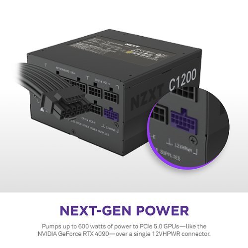 NZXT C - 1200W ATX 3.0 80 Plus Gold Fully Modular Power Supply - Black GLOBAL SHIPPING
