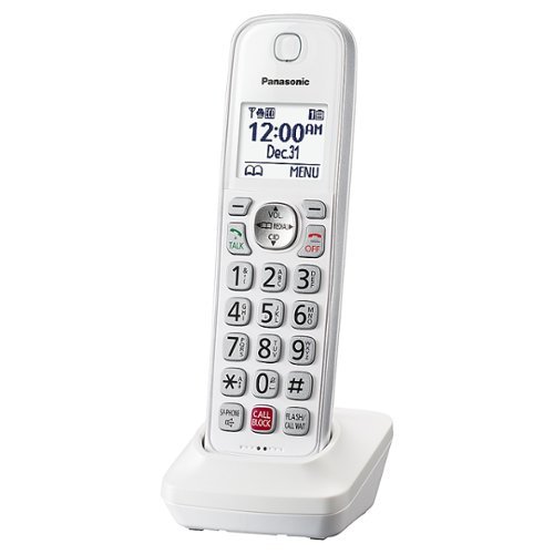 Panasonic - KX-TGDA83W Cordless Expansion Handset for KX-TGD81x and KX-TGD83x Series Cordless Phone Systems - White