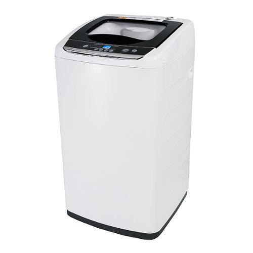Black+Decker - BLACK+DECKER Small Portable Washer,Portable Washer 0.9 Cu. Ft. with 5 Cycles, Transparent Lid & LED Display - White