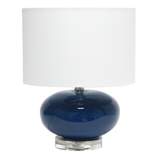 

Lalia Home Table Lamp with Ovaloid Glass - Blue