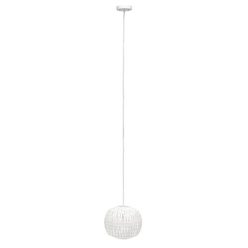

Lalia Home 1 Light Coastal Pendant with Woven Paper Shade - White