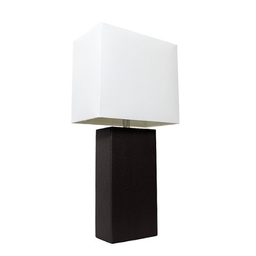 

Lalia Home Table Lamp with Leather Base - Black