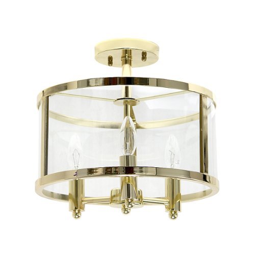 

Lalia Home 3 Light Semi-flushmount Glass and Metallic Accented - Gold