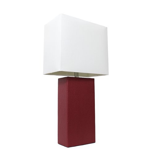 

Lalia Home Table Lamp with Leather Base - Red