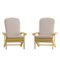 Alamont Home - Charlestown Indoor/Outdoor Adirondack Chairs with Cushions - Set of 2 - Yellow/Cream-Front_Standard