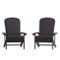 Alamont Home - Charlestown Indoor/Outdoor Adirondack Chairs with Cushions - Set of 2 - Slate Gray/Gray-Front_Standard