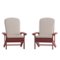 Alamont Home - Charlestown Indoor/Outdoor Adirondack Chairs with Cushions - Set of 2 - Red/Cream-Front_Standard