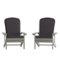 Alamont Home - Charlestown Indoor/Outdoor Adirondack Chairs with Cushions - Set of 2 - Gray-Front_Standard 