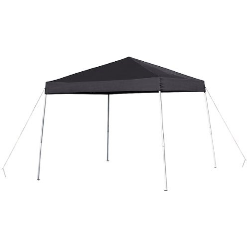 Alamont Home - Harris 8'x8' Weather Resistant Easy Pop Up Slanted Leg Canopy Tent with Carry Bag - Black
