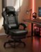 GTPlayer - Gaming Chair with Footrest Big and Tall Racing Style Computer Chair - Black-Front_Standard