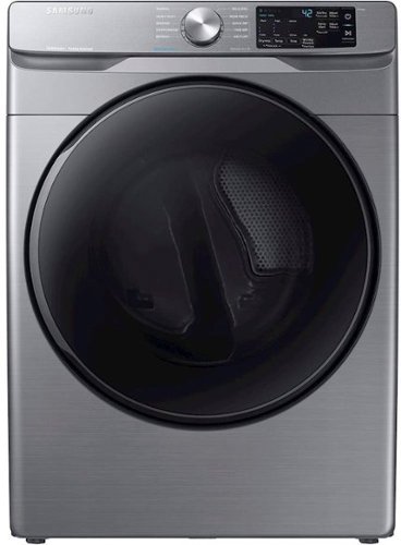 Samsung - Open Box 7.5 Cu. Ft. Stackable Electric Dryer with Steam and Sensor Dry - Platinum