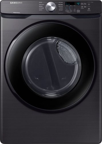 Samsung - Open Box 7.5 Cu. Ft. Stackable Electric Dryer with Sensor Dry - Black Stainless Steel