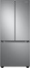 Samsung - Open Box 22 cu. ft. Smart 3-Door French Door Refrigerator - Stainless Steel-Front_Standard