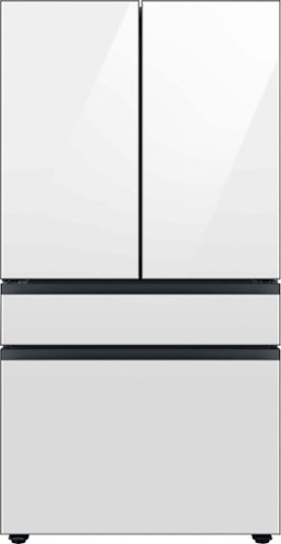 Samsung - Open Box BESPOKE 29 cu. ft 4-Door French Door Refrigerator with Beverage Center - White Glass-Front_Standard 