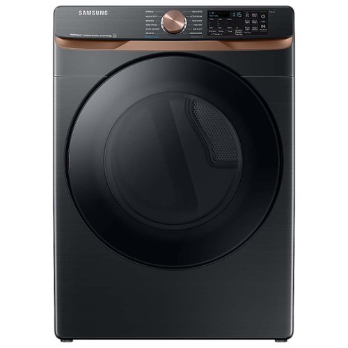 Samsung - Open Box 7.5 cu. ft. Smart Electric Dryer with Steam Sanitize+ and Sensor Dry - Brushed Black