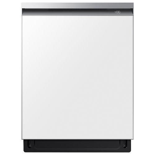 Samsung - Open Box Bespoke AutoRelease Smart Built-In Dishwasher with StormWash+, 42dBA - White Glass