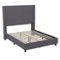 Alamont Home - Quinn Full Size Upholstered Platform Bed with Channel Stitched Headboard - Gray-Front_Standard