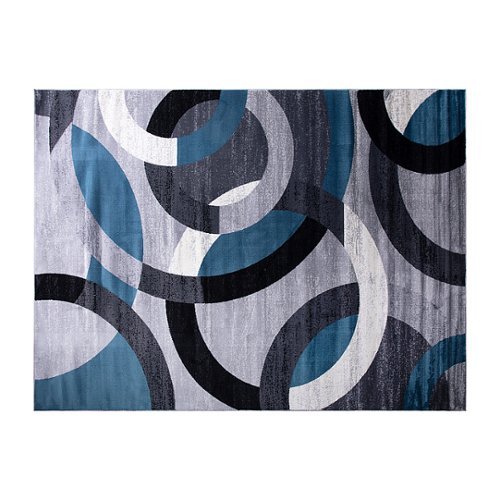 Alamont Home - Harken Collection Modern Geometric Design Area Rug 8' x 10' - Blue