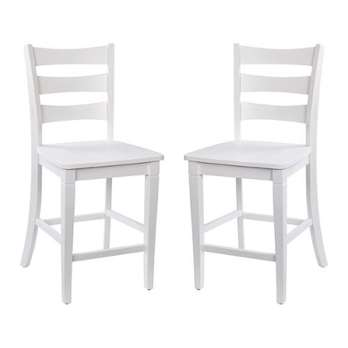 Alamont Home - Liesel Rustic Wood Counter Height Stool (Set of 2) - White Wash
