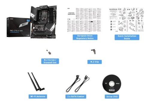 MSI Pro Z790-A WIFI (Socket LGA 1700) Intel Z790 ATX DDR5 Wi-Fi 6E Motherboard - Black SHOP ONLINE