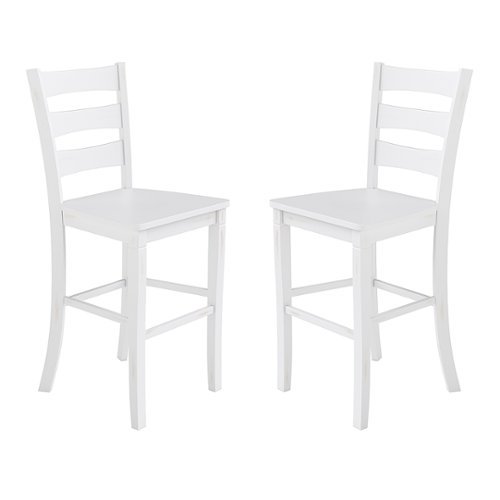 Alamont Home - Liesel Rustic Wood Bar Height Stool (Set of 2) - White Wash