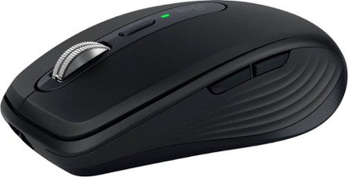 Logitech - MX Anywhere 3S Wireless Bluetooth Fast Scrolling Mouse with Programmable Buttons - Black