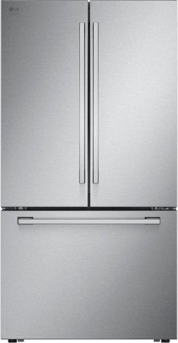 LG - STUDIO 26.5 Cu. Ft. French Door Counter Depth Smart Refrigerator with Internal Water Dispenser - Stainless Steel