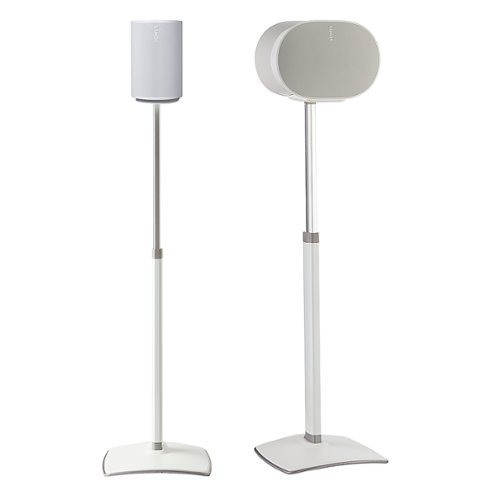 SANUS Elite - Adjustable-Height Speaker Stands for Sonos Era 100 and 300 Speakers (Pair) - White