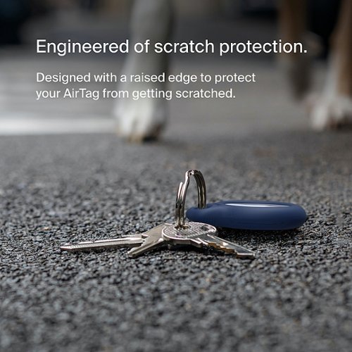 Belkin Secure holder with Key Ring, Scratch Resistant, Protective AirTag Keychain for Apple AirTag - 4-Pack - Blue WORLDWIDE DELIVERY