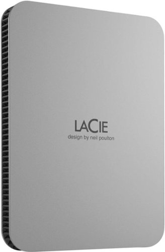 LaCie Mobile 2TB External USB-C 3.2 Portable Hard Drive with Rescue Data Recovery Services - Moon Silver BUY IN EUROPE