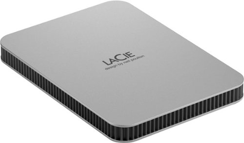 LaCie Mobile 2TB External USB-C 3.2 Portable Hard Drive with Rescue Data Recovery Services - Moon Silver BUY IN MIDDLE EAST