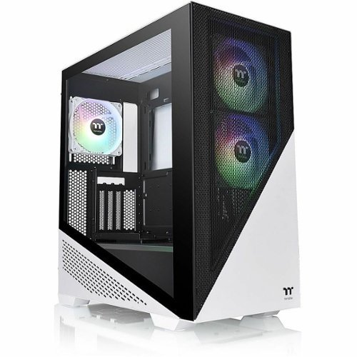 

Thermaltake - Divider 370 Edition ARGB ATX Mid-Tower Case with Tempered Glass - White