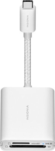 Insignia™ USB-C-to-SD/microSD Dual-Slot Card Reader - White GLOBAL SHIPPING