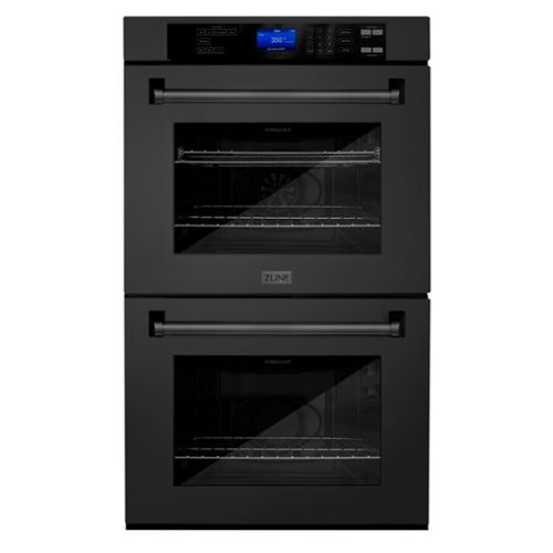 ZLINE - 30" Professional Double Wall Oven with Self Clean and True Convection - Black Stainless Steel-Front_Standard 