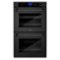 ZLINE - 30" Professional Double Wall Oven with Self Clean and True Convection - Black Stainless Steel-Front_Standard